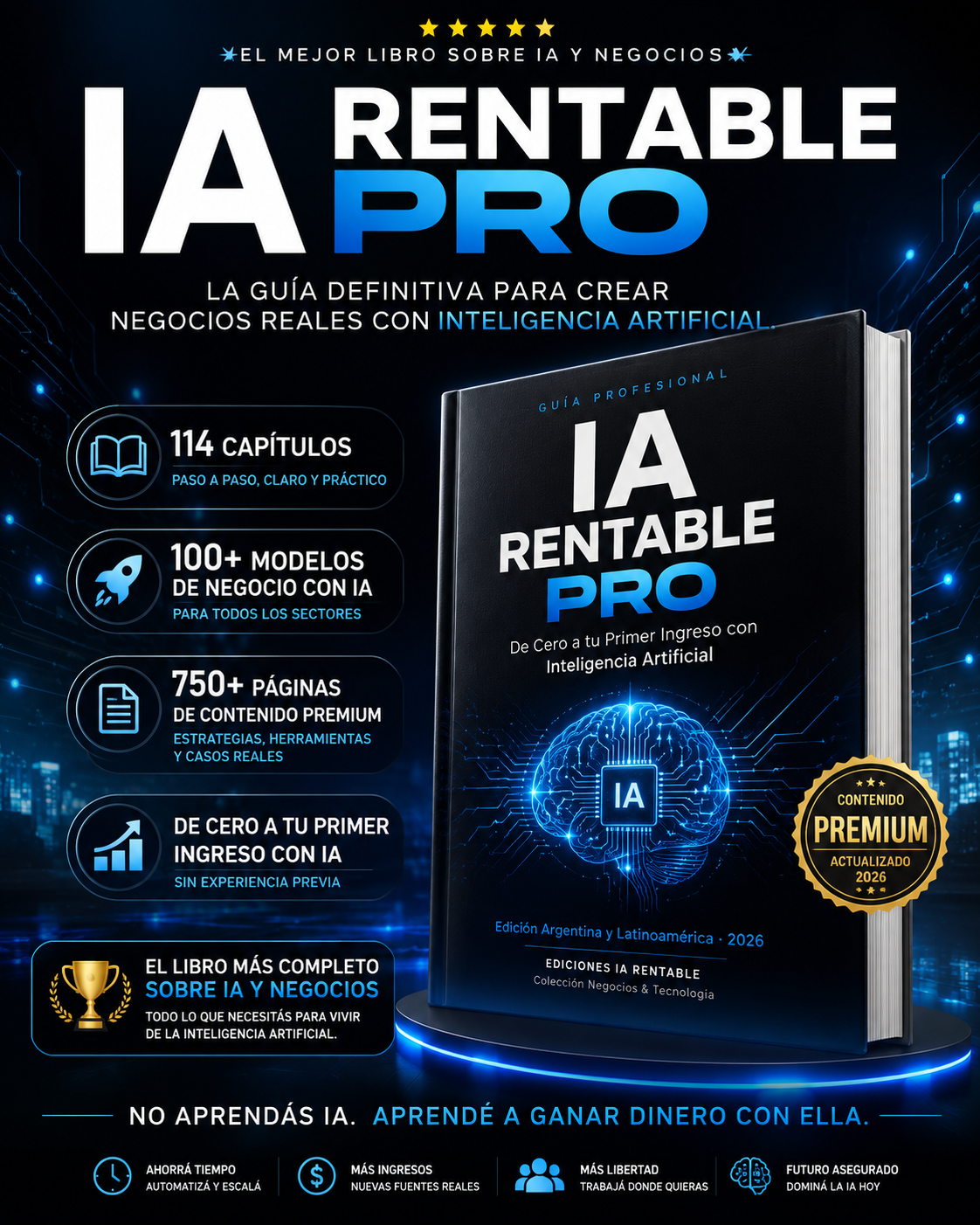 IA Rentable Pro — De Cero a tu Primer Ingreso con Inteligencia Artificial